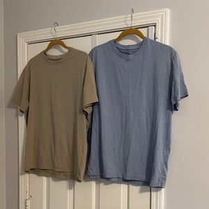 Banana Republic Men's Short-Sleeve Crew Tees in Taupe and Light Blue
